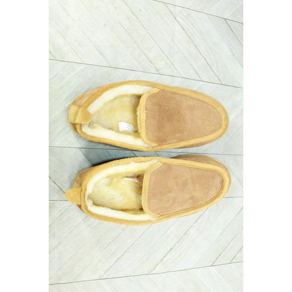 LL Bean Brown Suede Shearling Lined Wicked Good Venetian Slippers Size 9 M - Picture 7 of 11